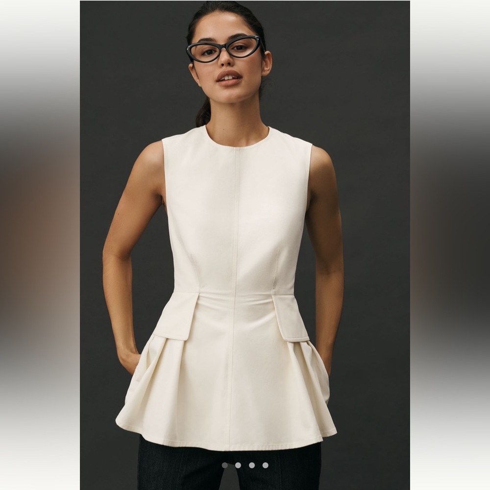 Mare Mare by Anthropologie Sleeveless Waisted Peplum Top -Size M
